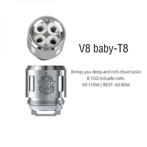 ⁦SMOK V8 Baby-T8 Core 0.15ohm Octuple Coils for TFV8 Baby⁩ - الصورة ⁦2⁩